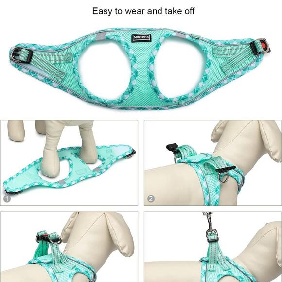 Mercano Soft Mesh Reflective Dog Vest Harness - Picture 4 of 9